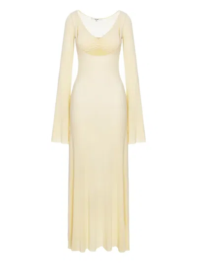 Manurí Nina Flared-detail Maxi Dress In Multi