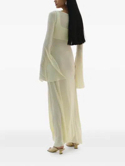 Manurí Nina Flared-detail Maxi Dress In Multi