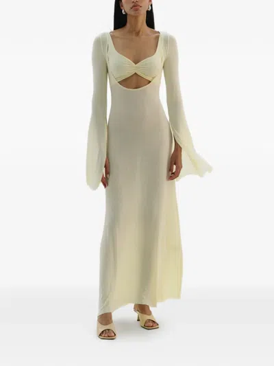 Manurí Nina Flared-detail Maxi Dress In Multi