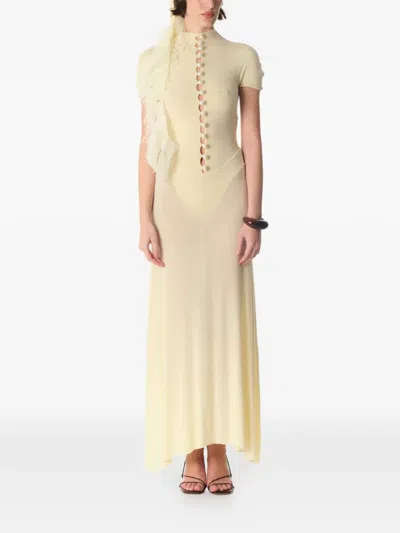 Manurí Mock-neck Maxi Dress In Neutral