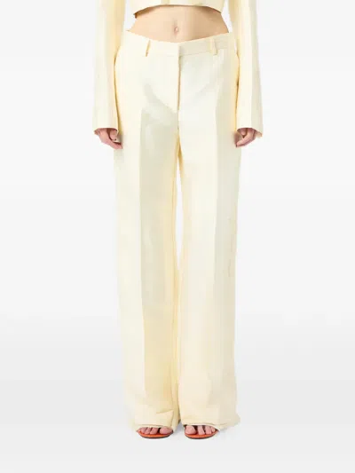 Blumarine Wide-leg Trousers In Neutral