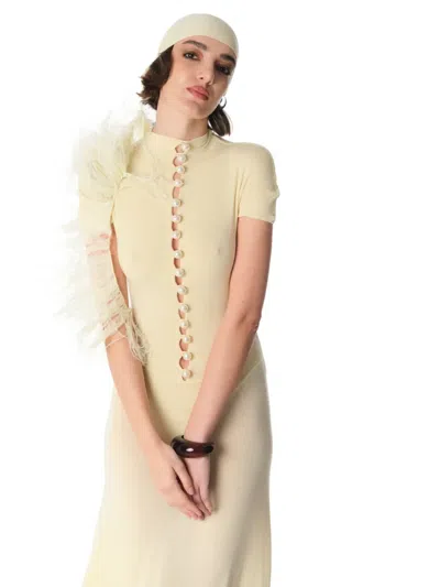 Manurí Mock-neck Maxi Dress In Neutral