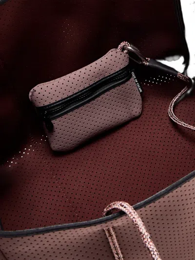 State Of Escape Escape Perforated Blend Tote Bag In Brown