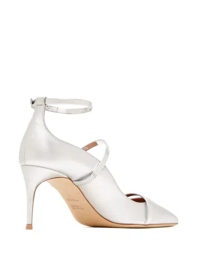 Malone Souliers Ankle Strap Pumps In Silver