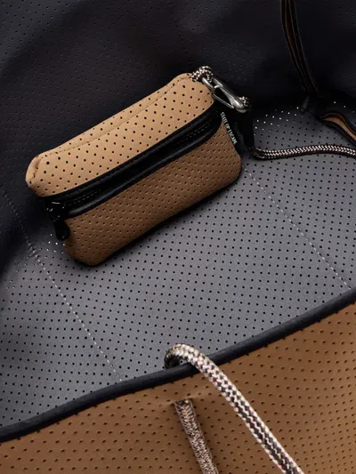 State Of Escape Perforated Shoulder Tote Bag In Brown