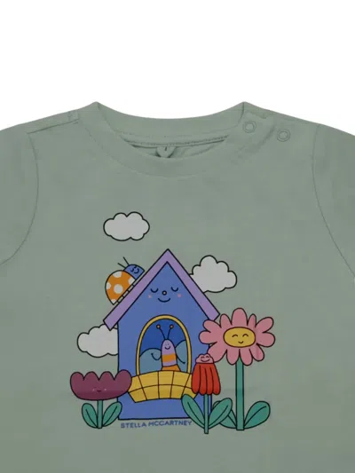 Stella Mccartney Graphic-print T-shirt In Green