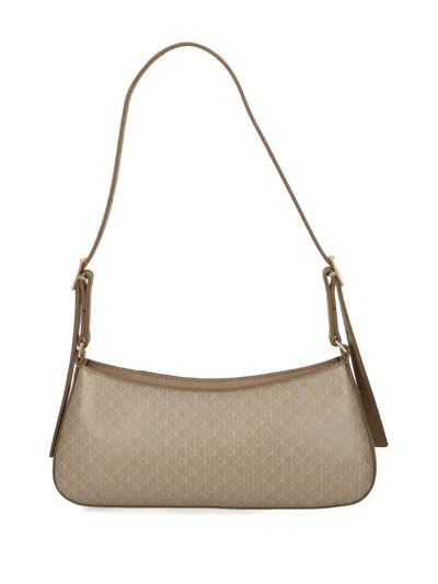 Calvin Klein Monogram Shoulder Bag In Neutral