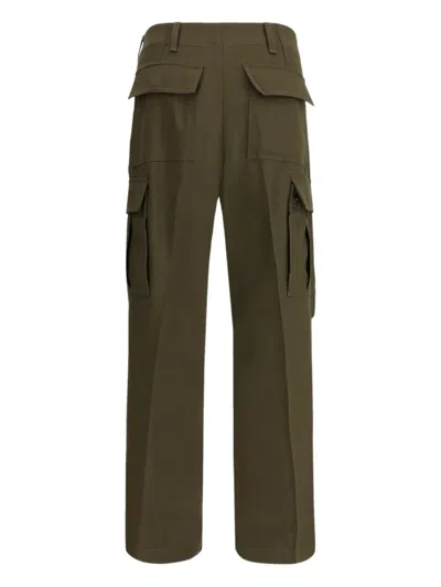 Tom Ford Pleated Cargo Pants In Green