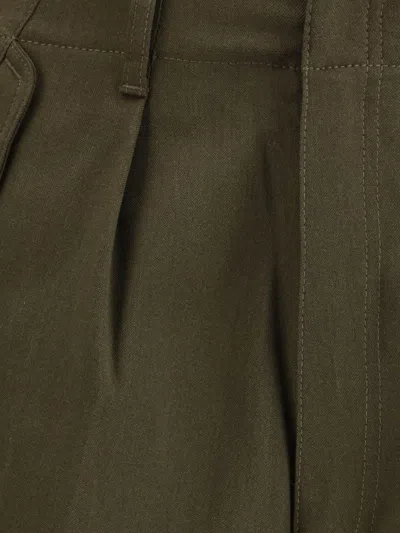 Tom Ford Pleated Cargo Pants In Green