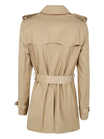 Ralph Lauren Double-breasted Belted Coat In Brown