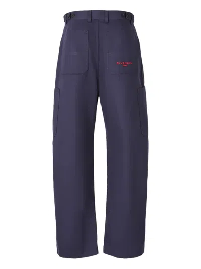 Givenchy Couture Seam Cargo Pants In Blue