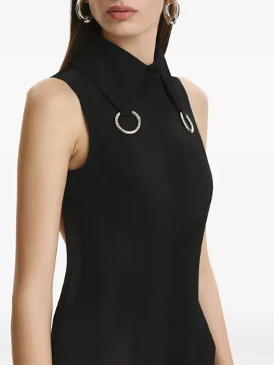Vestiaire D'un Oiseau Libre Open-back Ring Shirt Dress In Black
