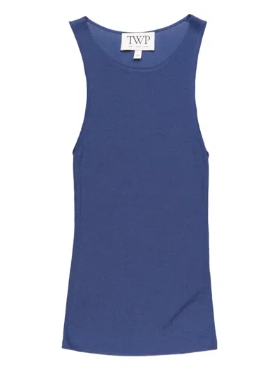 Twp Harbor Ribbed Tank Top In Blue