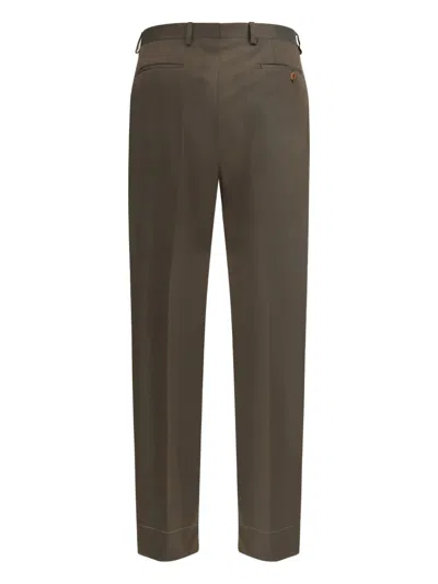 Brioni Capri Pleated Trousers In Brown