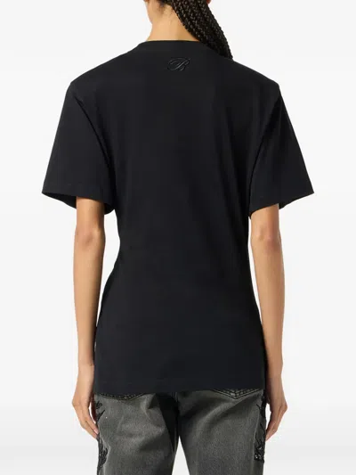 Blumarine Dolphin-detail T-shirt In Black