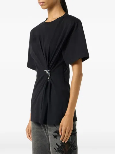 Blumarine Dolphin-detail T-shirt In Black