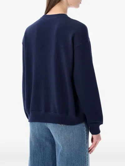 Polo Ralph Lauren Polo Ralph Lauren Cotton Fleece Crewneck Sweatshirt In Blue