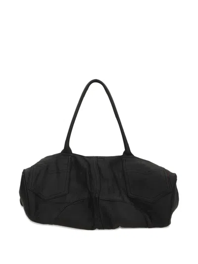 Hodakova Pocket Leather Shoulder Bag In Black