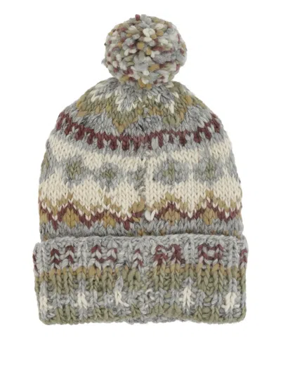 Chamula Fair Isle-pattern Pom-pom Beanie In Multi