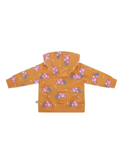 Stella Mccartney Ladybug-print Zipped Hoodie In Orange