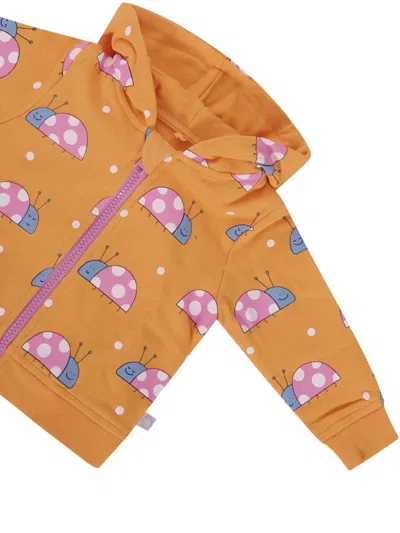 Stella Mccartney Ladybug-print Zipped Hoodie In Orange
