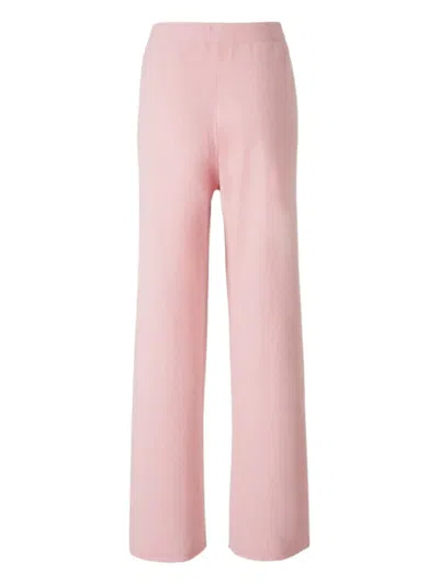 Guest In Residence Elastic-waistband Knitted Trousers In Pink