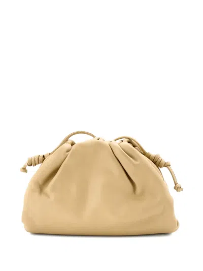 Pre-owned Bottega Veneta The Pouch Leather Mini Crossbody Bag In Yellow