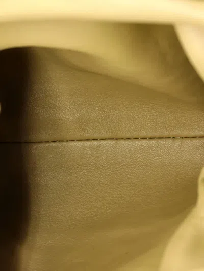 Pre-owned Bottega Veneta The Pouch Leather Mini Crossbody Bag In Yellow