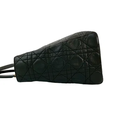 Pre-owned Dior Christian  Black Leather Handbag Tote Bag ()