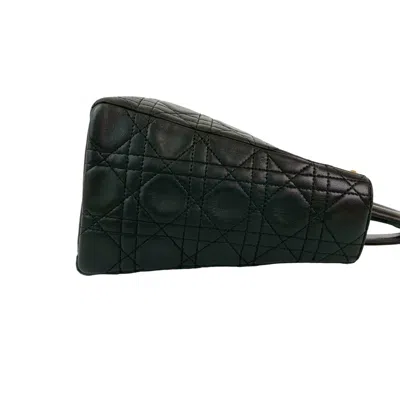 Pre-owned Dior Christian  Black Leather Handbag Tote Bag ()