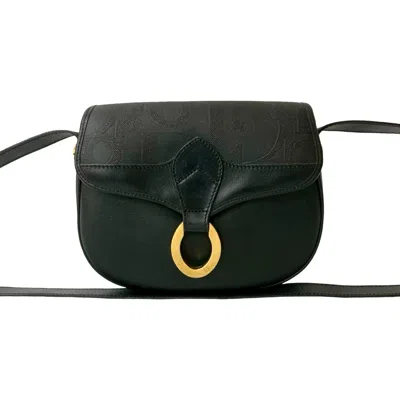 Pre-owned Dior Christian  Black Leather Pvc Pochette Shoulder Bag ()
