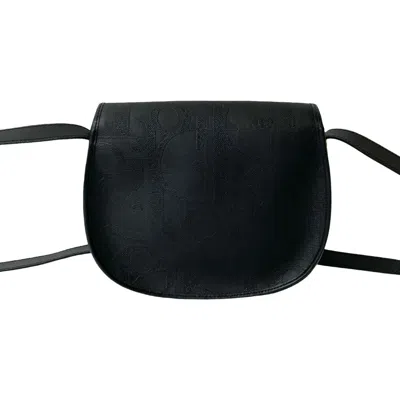 Pre-owned Dior Christian  Black Leather Pvc Pochette Shoulder Bag ()