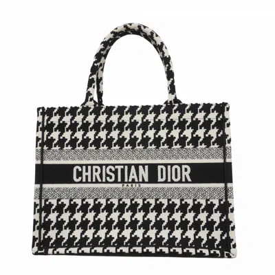 Pre-owned Dior Christian  Black White Canvas Tote Bag () In Multi