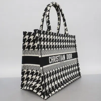 Pre-owned Dior Christian  Black White Canvas Tote Bag () In Multi