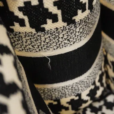 Pre-owned Dior Christian  Black White Canvas Tote Bag () In Multi