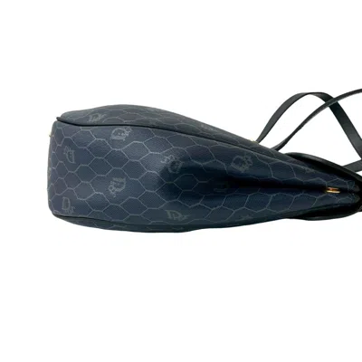 Pre-owned Dior Christian  Navy Leather Pvc Shoulder Bag Tote Bag () In Blue