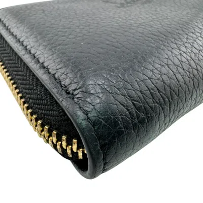 Pre-owned Christian Louboutin Black Leather Coin Purse/coin Case ()
