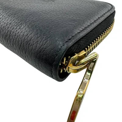 Pre-owned Christian Louboutin Black Leather Coin Purse/coin Case ()
