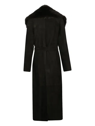Nour Hammour Briona Belted Coat In Black