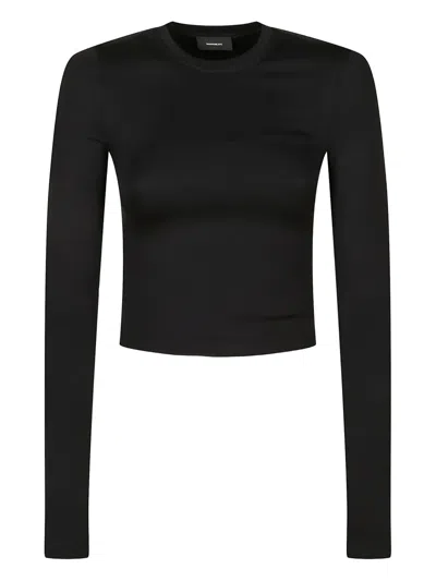 Wardrobe.nyc Black Opaque Long Sleeve T-shirt