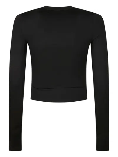 Wardrobe.nyc Black Opaque Long Sleeve T-shirt