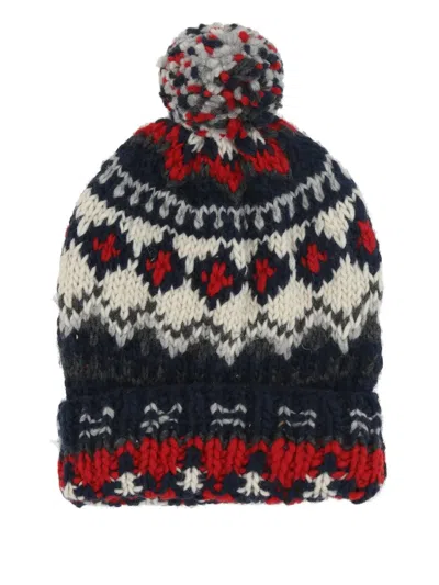 Chamula Fair Isle-pattern Pom-pom Beanie In Multi