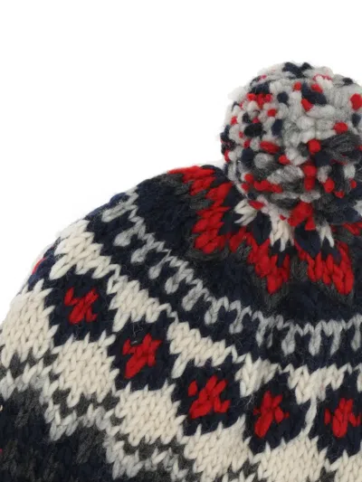 Chamula Fair Isle-pattern Pom-pom Beanie In Multi