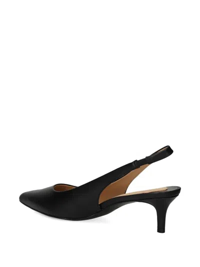 Ralph Lauren Slingback Point-toe Pumps In Black