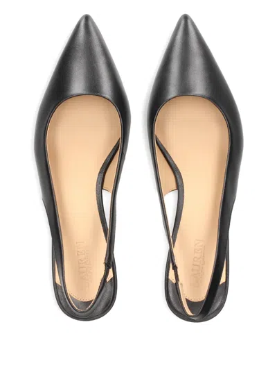 Ralph Lauren Slingback Point-toe Pumps In Black