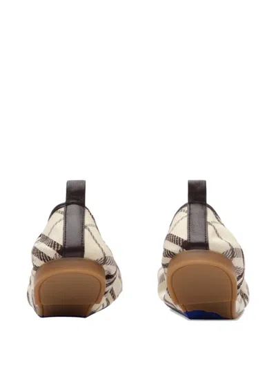 Burberry Fabric Ballerina Shoes Bow Check Pattern In Pattern