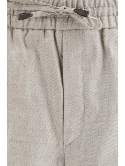 Brioni Straight-leg Asolotrousers In Gray