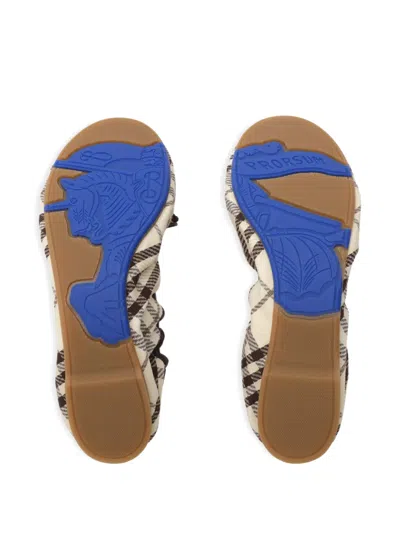 Burberry Fabric Ballerina Shoes Bow Check Pattern In Pattern