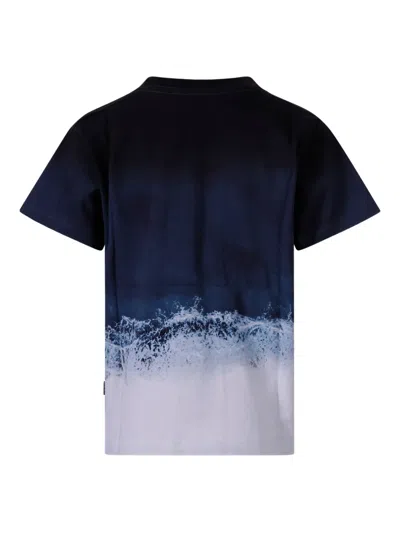 Molo Wave-print T-shirt In Blue