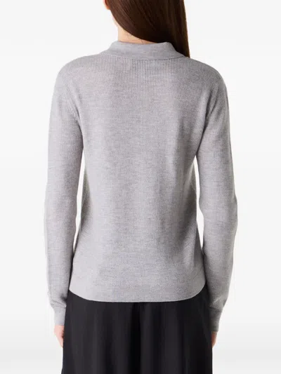 Twp Jorden Button Polo Top In Gray